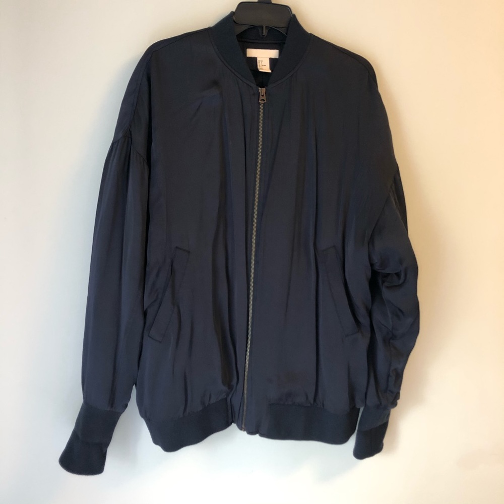H&M Oversized Bomber Jacket Sz 2